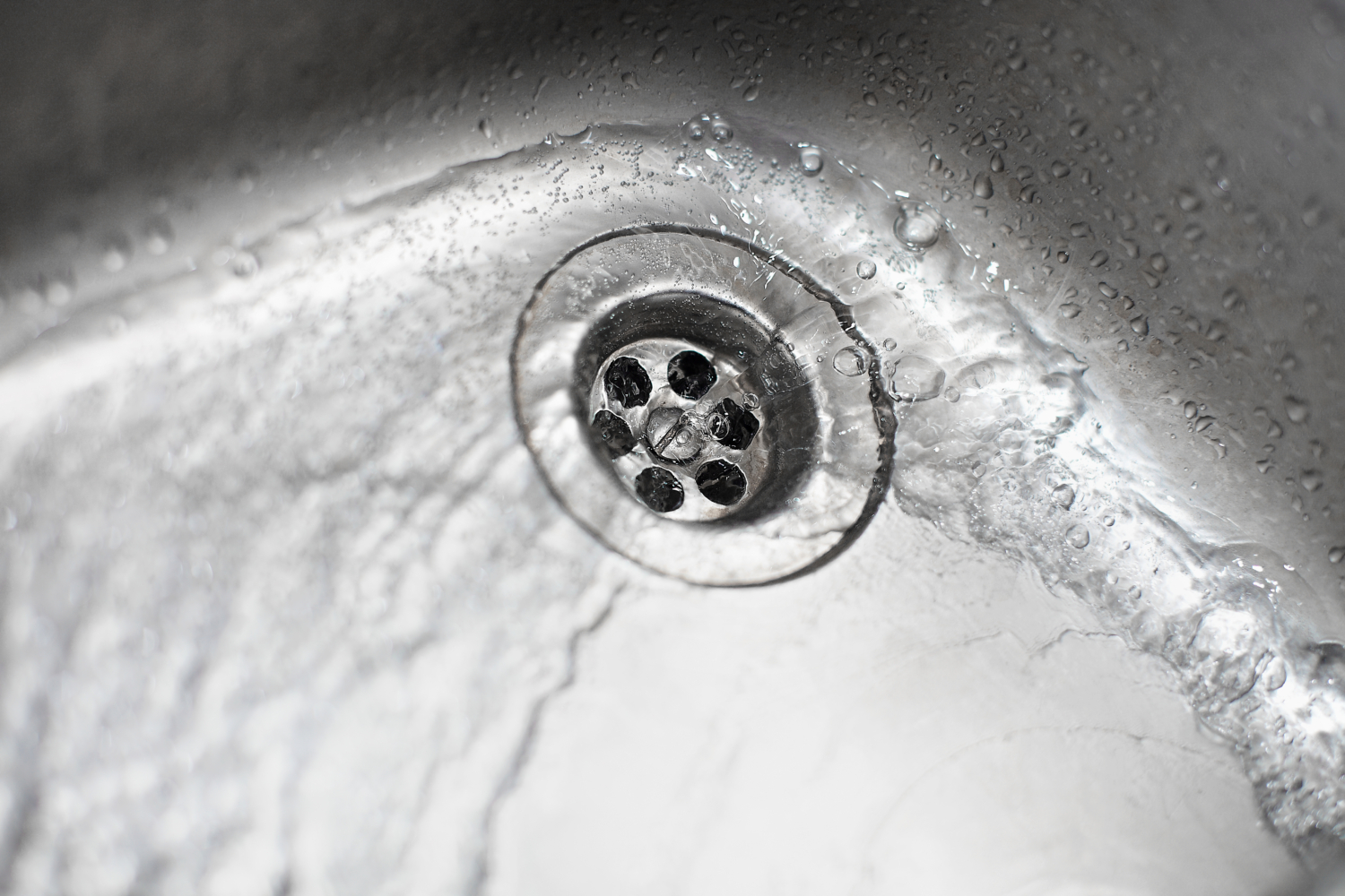 Water going down a sink